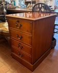 Yew Wood Deep Drawer Filing Cabinet With Key (SKU141)