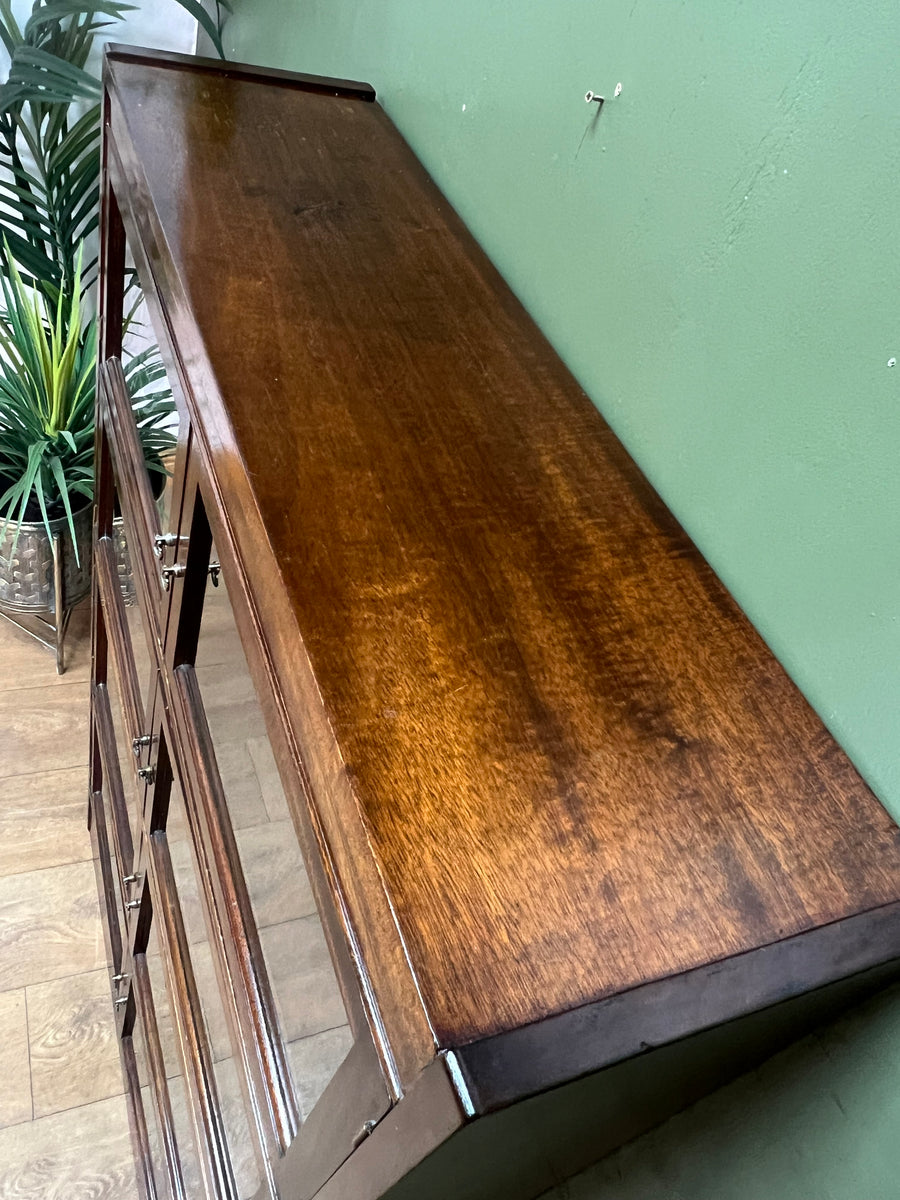 Antique Mahogany Glazed Bookcase 4 Shelves (SKU134)