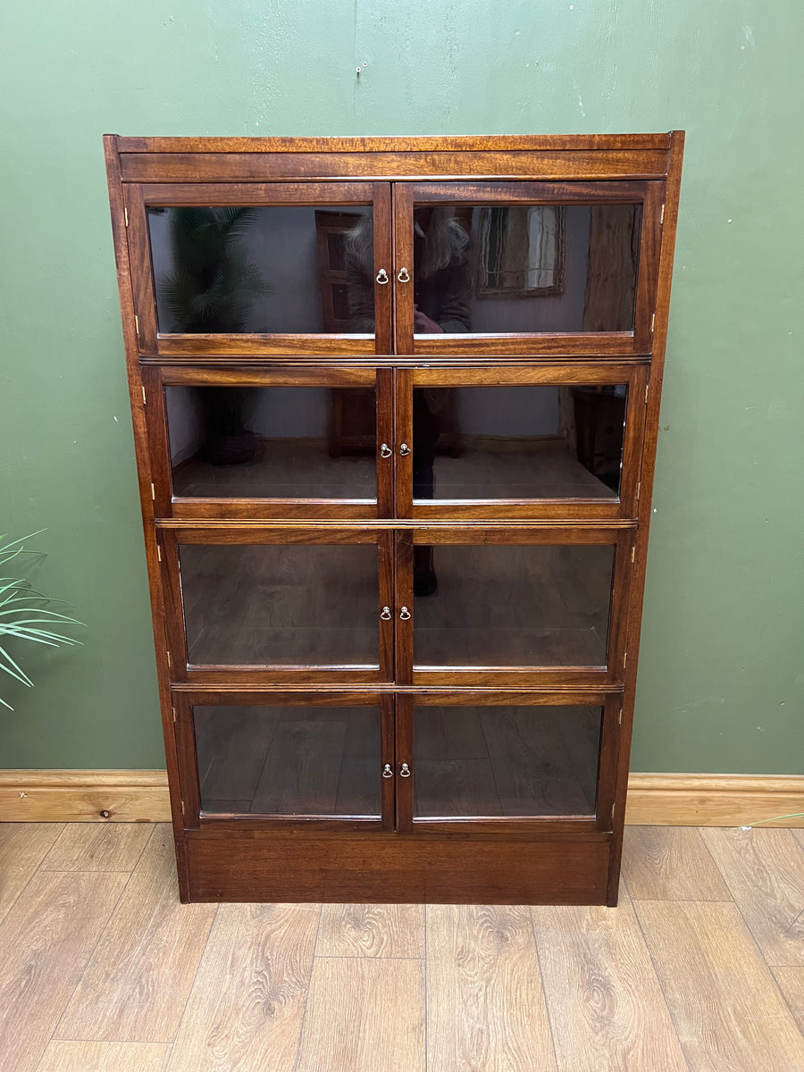 Antique Mahogany Glazed Bookcase 4 Shelves (SKU134)
