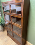 Antique Mahogany Glazed Bookcase 4 Shelves (SKU134)