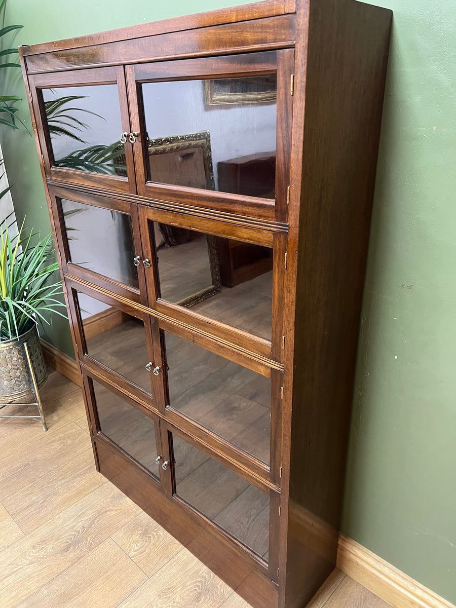 Antique Mahogany Glazed Bookcase 4 Shelves (SKU134)