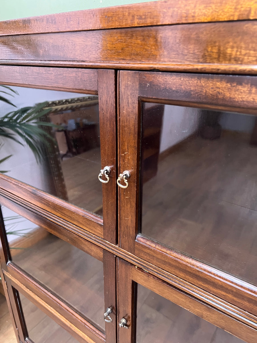 Antique Mahogany Glazed Bookcase 4 Shelves (SKU134)