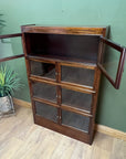 Antique Mahogany Glazed Bookcase 4 Shelves (SKU134)