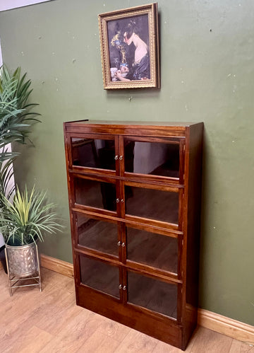 Antique Mahogany Glazed Bookcase 4 Shelves (SKU134)