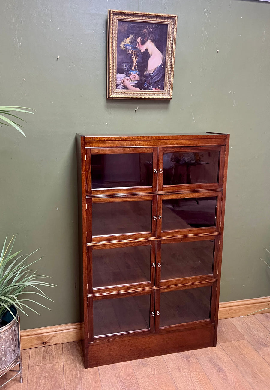Antique Mahogany Glazed Bookcase 4 Shelves (SKU134)