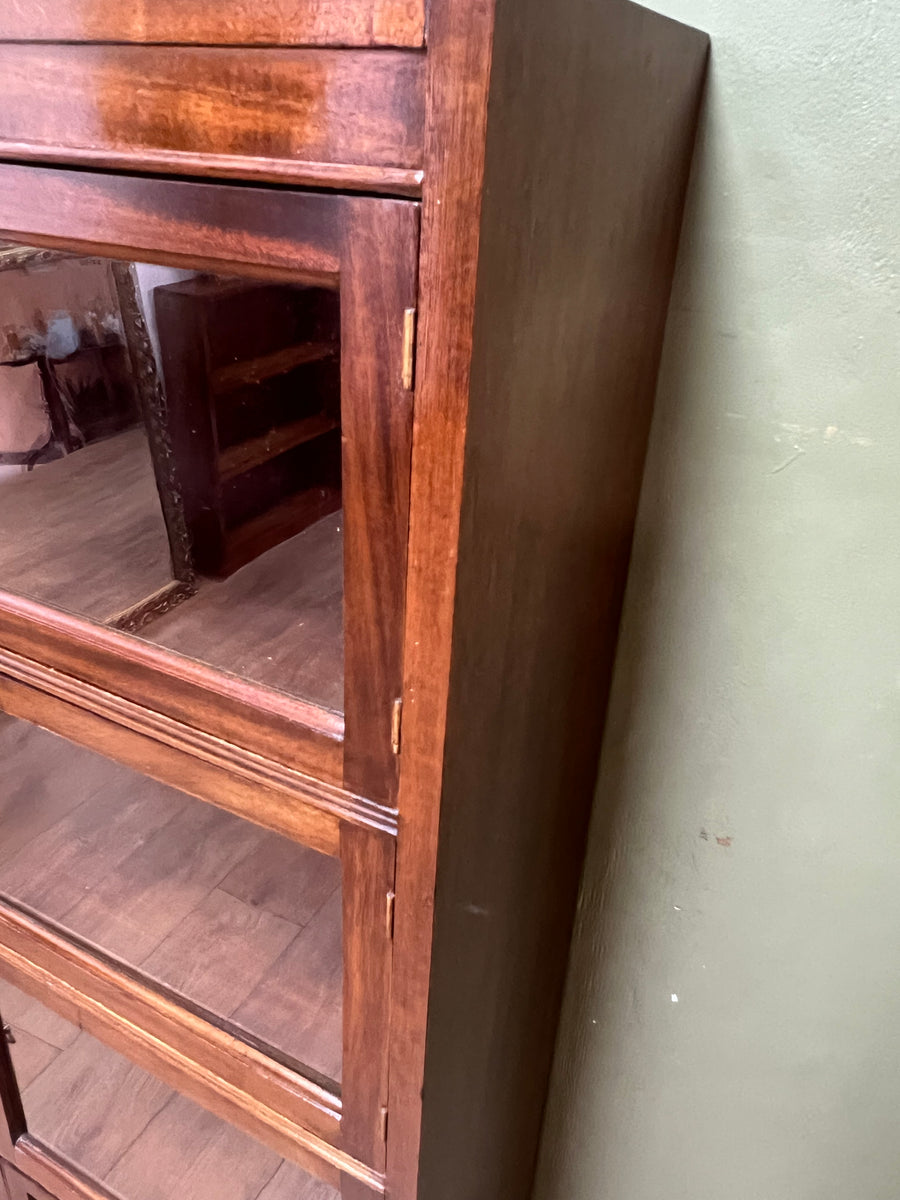 Antique Mahogany Glazed Bookcase 4 Shelves (SKU134)
