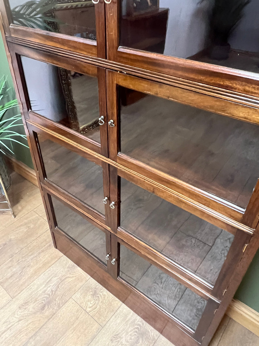 Antique Mahogany Glazed Bookcase 4 Shelves (SKU134)