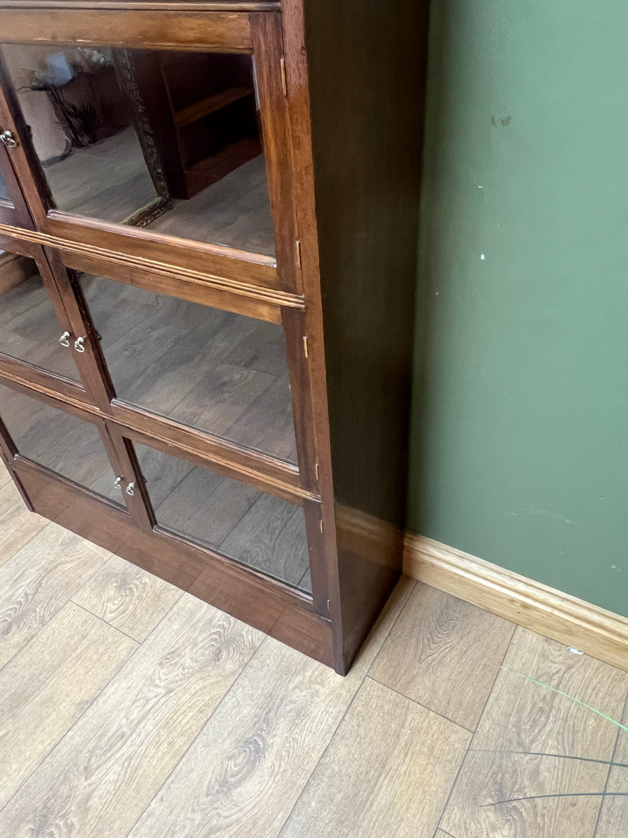 Antique Mahogany Glazed Bookcase 4 Shelves (SKU134)