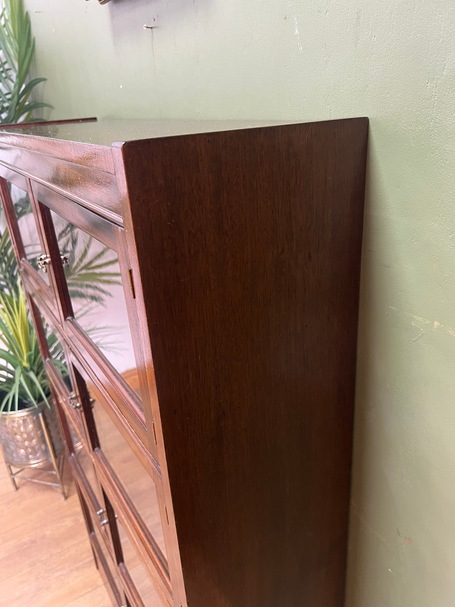 Antique Mahogany Glazed Bookcase 4 Shelves (SKU134)
