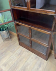 Antique Mahogany Glazed Bookcase 4 Shelves (SKU134)