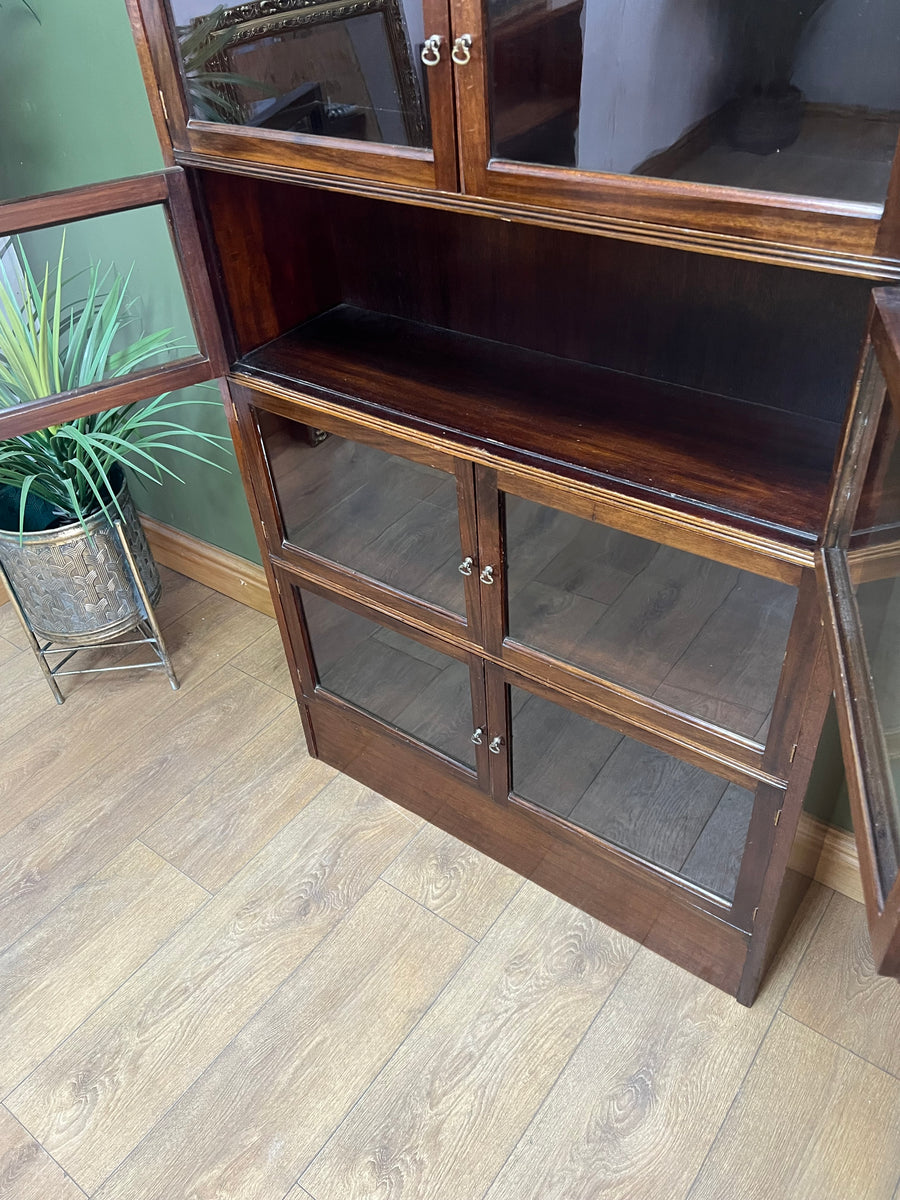 Antique Mahogany Glazed Bookcase 4 Shelves (SKU134)