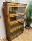 Antique Oak 4 Sectional Stacking Bookcase By Gunn (SKU131)