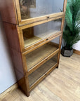 Antique Oak 4 Sectional Stacking Bookcase By Gunn (SKU131)