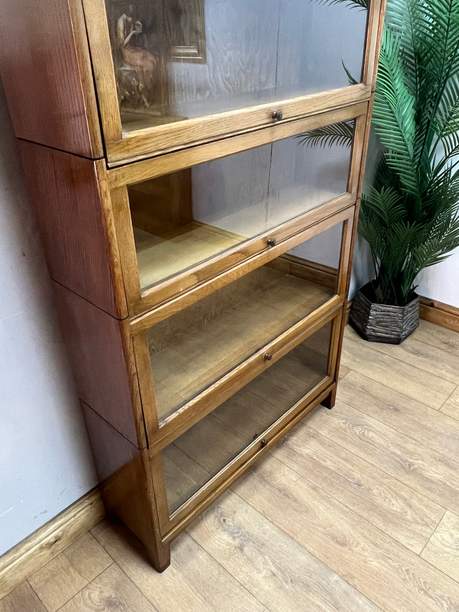 Antique Oak 4 Sectional Stacking Bookcase By Gunn (SKU131)