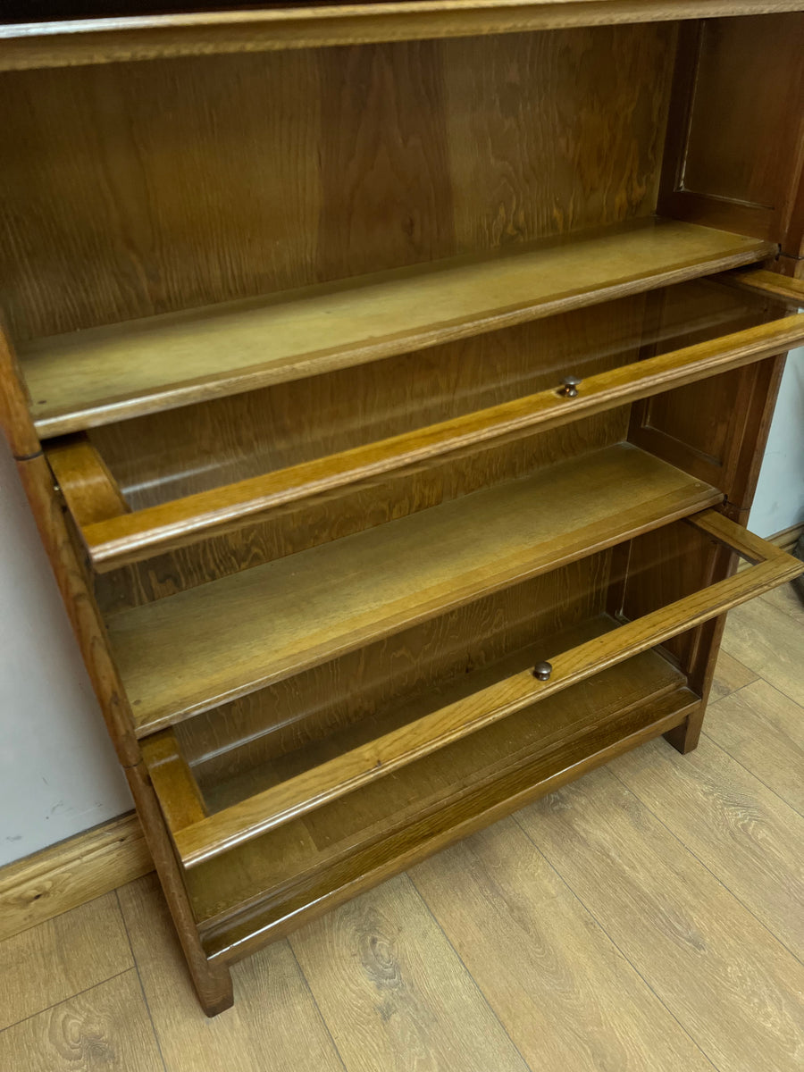 Antique Oak 4 Sectional Stacking Bookcase By Gunn (SKU131)