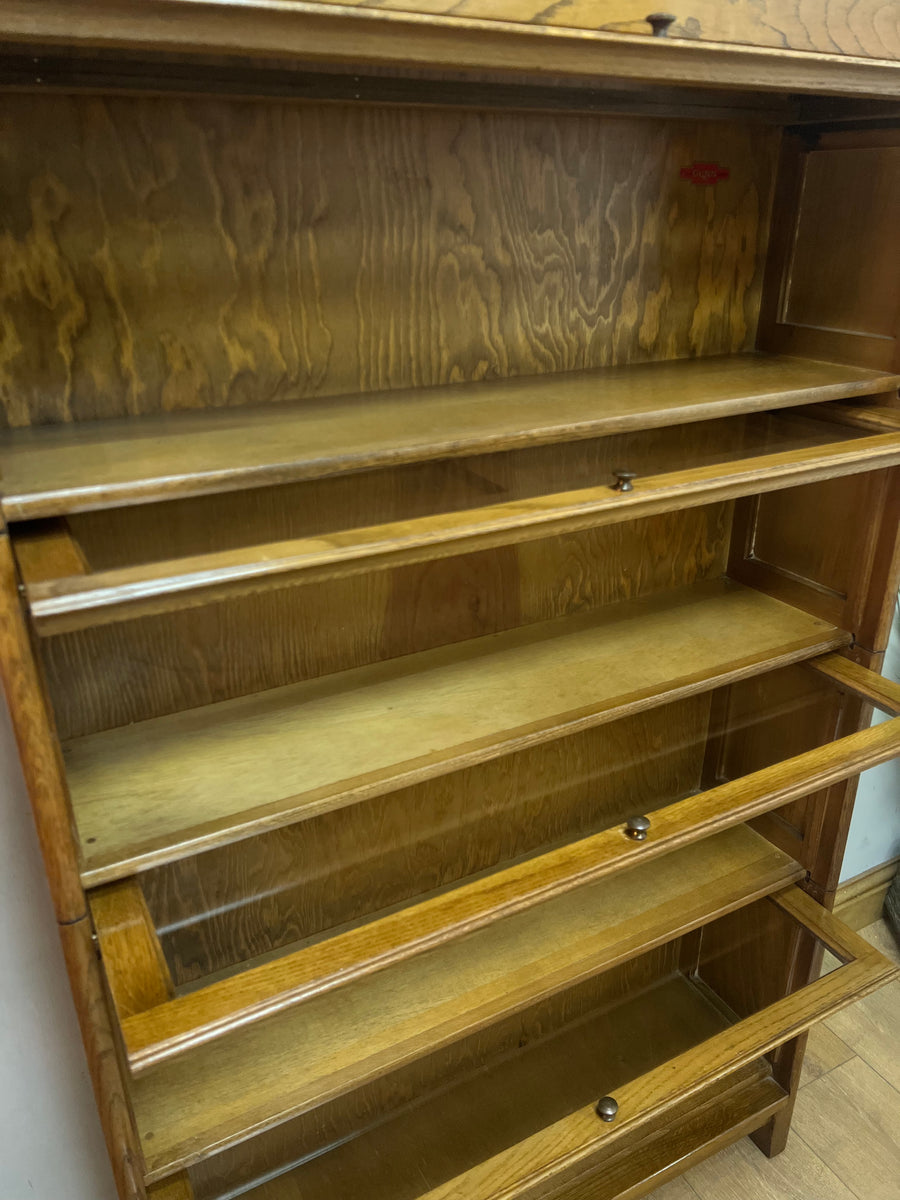 Antique Oak 4 Sectional Stacking Bookcase By Gunn (SKU131)
