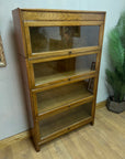Antique Oak 4 Sectional Stacking Bookcase By Gunn (SKU131)