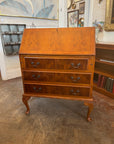 Vintage Yew Wood Bureau With Key (SKU141)