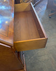 Vintage Yew Wood Bureau With Key (SKU141)
