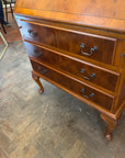 Vintage Yew Wood Bureau With Key (SKU141)