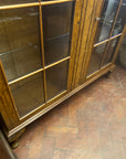 Vintage 1940s Burr Walnut Glazed Cabinet (SKU81)