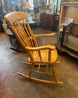 High Back Fiddle Solid Beech Rocking Chair (SKU232)