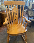 High Back Fiddle Solid Beech Rocking Chair (SKU232)