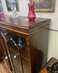 Vintage Walnut Glazed Display Cabinet With Key (SKU63)