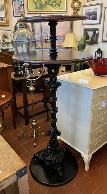 Vintage Cast Iron 2 Tier Bar Poseur Table (SKU251)