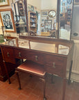 Antique Triple Mirror Dressing Table & Stool (SKU169)