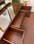 Antique Triple Mirror Dressing Table & Stool (SKU169)