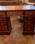 Antique Edwardian C.1900 Desk Leather Top With Key (SKU133)