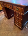Antique Edwardian C.1900 Desk Leather Top With Key (SKU133)