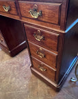 Antique Edwardian C.1900 Desk Leather Top With Key (SKU133)