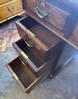 Antique Edwardian C.1900 Desk Leather Top With Key (SKU133)