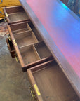 Antique Edwardian C.1900 Desk Leather Top With Key (SKU133)