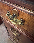 Antique Edwardian C.1900 Desk Leather Top With Key (SKU133)