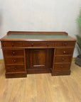 Antique Victorian Twin Pedestal Desk Leather Top (SKU124)