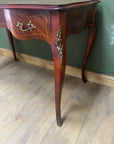 Vintage French Style Mahogany Serpentine Fronted Writing Desk (SKU129)