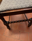Antique Barley Twist Carved English Oak Occasional Chair (SKU59)