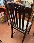 Antique Barley Twist Carved English Oak Occasional Chair (SKU59)