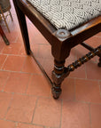 Antique Barley Twist Carved English Oak Occasional Chair (SKU59)