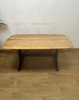 Vintage Ercol Refrectory Wooden Elm Dining Table (SKU34)