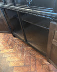 Vintage Oak Wooden Sideboard Painted Black Base (SKU059)