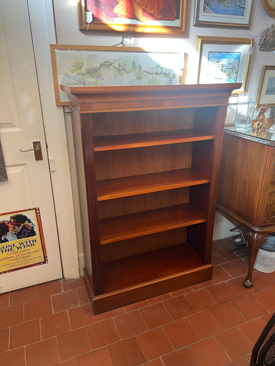 Vintage Mahogany Open Bookcase 4 Shelves (SKU131)