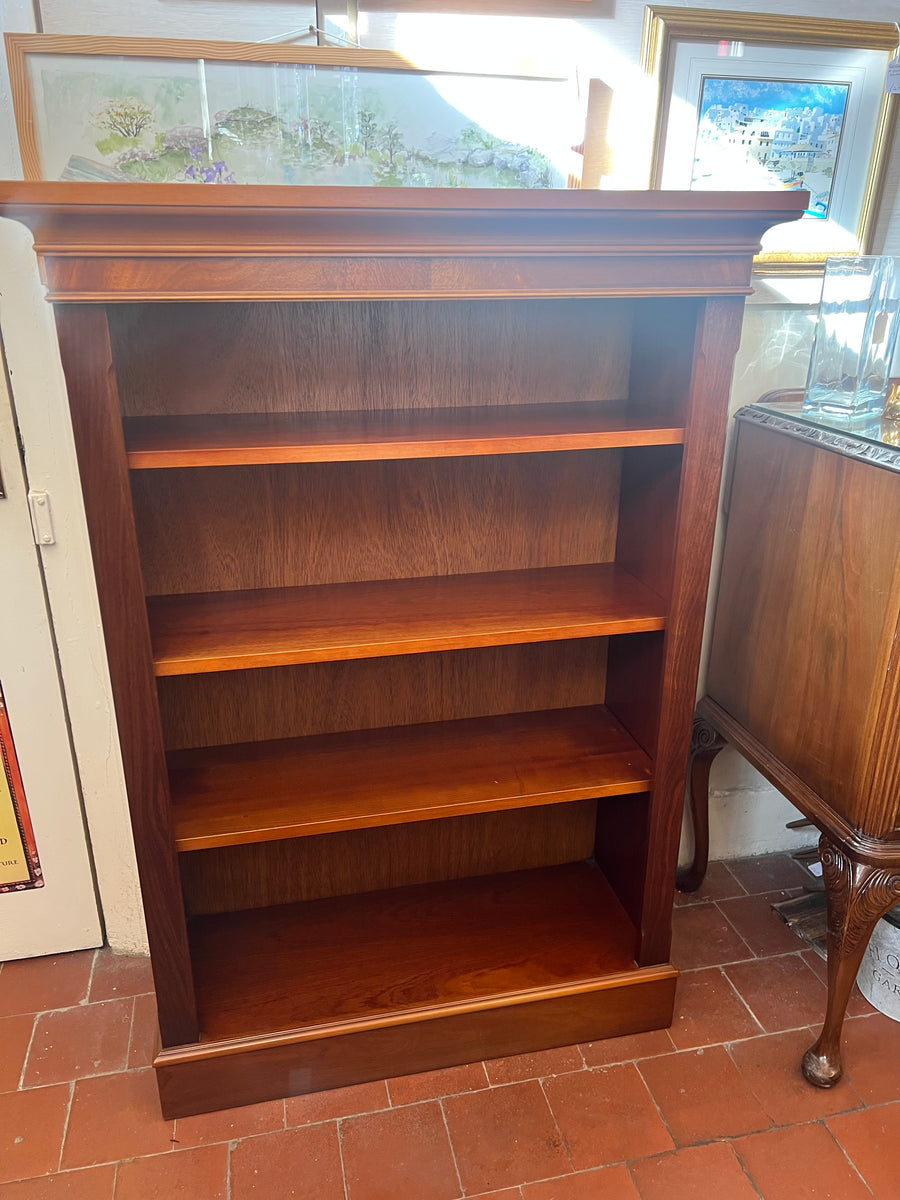 Vintage Mahogany Open Bookcase 4 Shelves (SKU131)