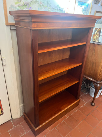 Vintage Mahogany Open Bookcase 4 Shelves (SKU131)