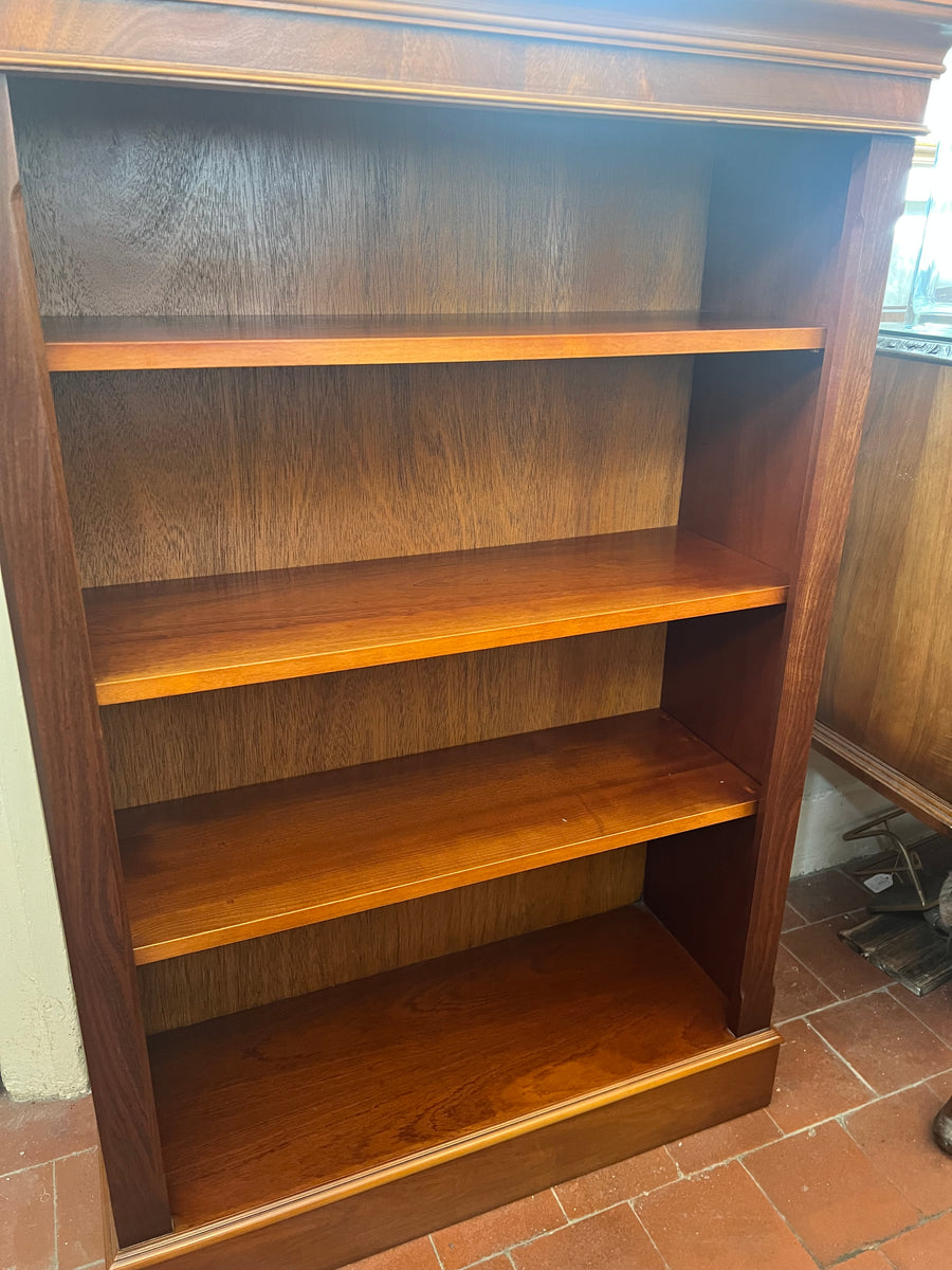 Vintage Mahogany Open Bookcase 4 Shelves (SKU131)