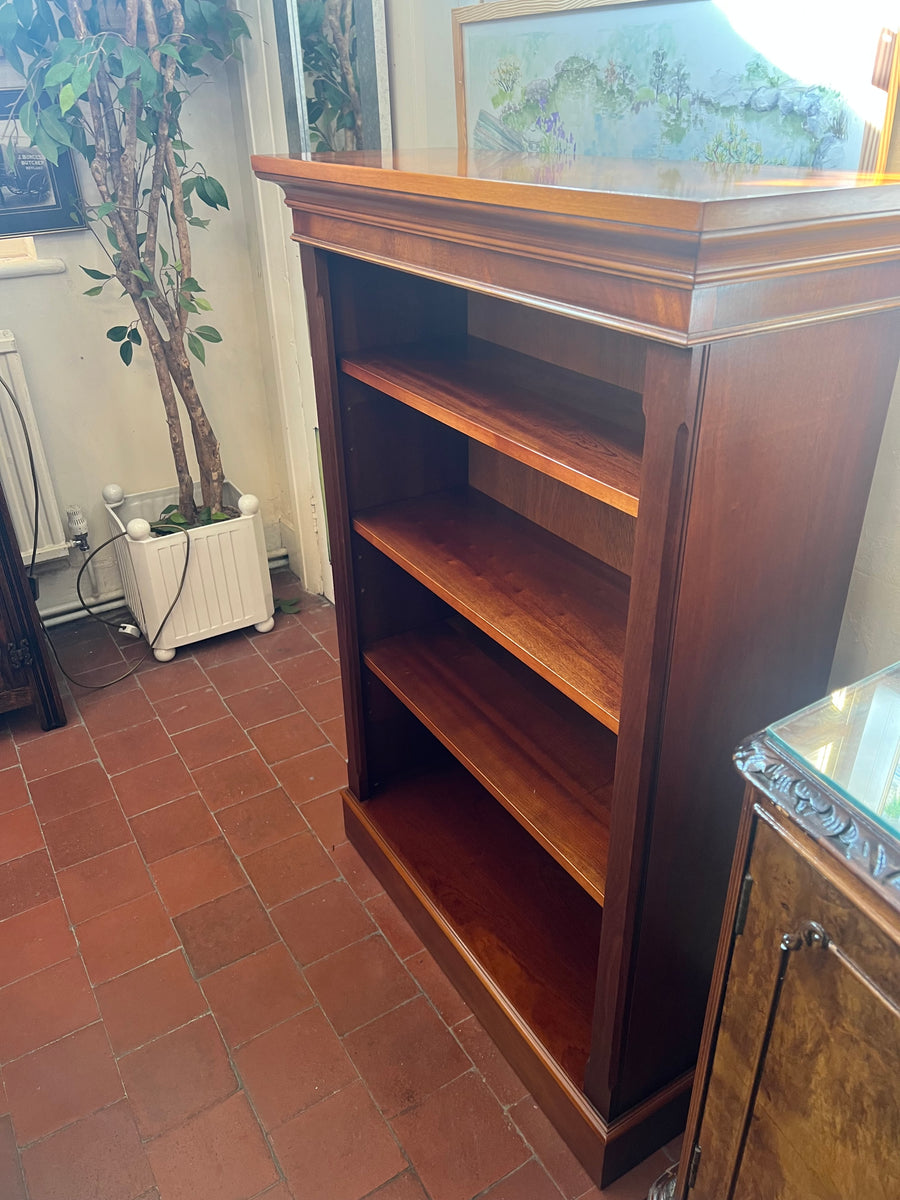 Vintage Mahogany Open Bookcase 4 Shelves (SKU131)