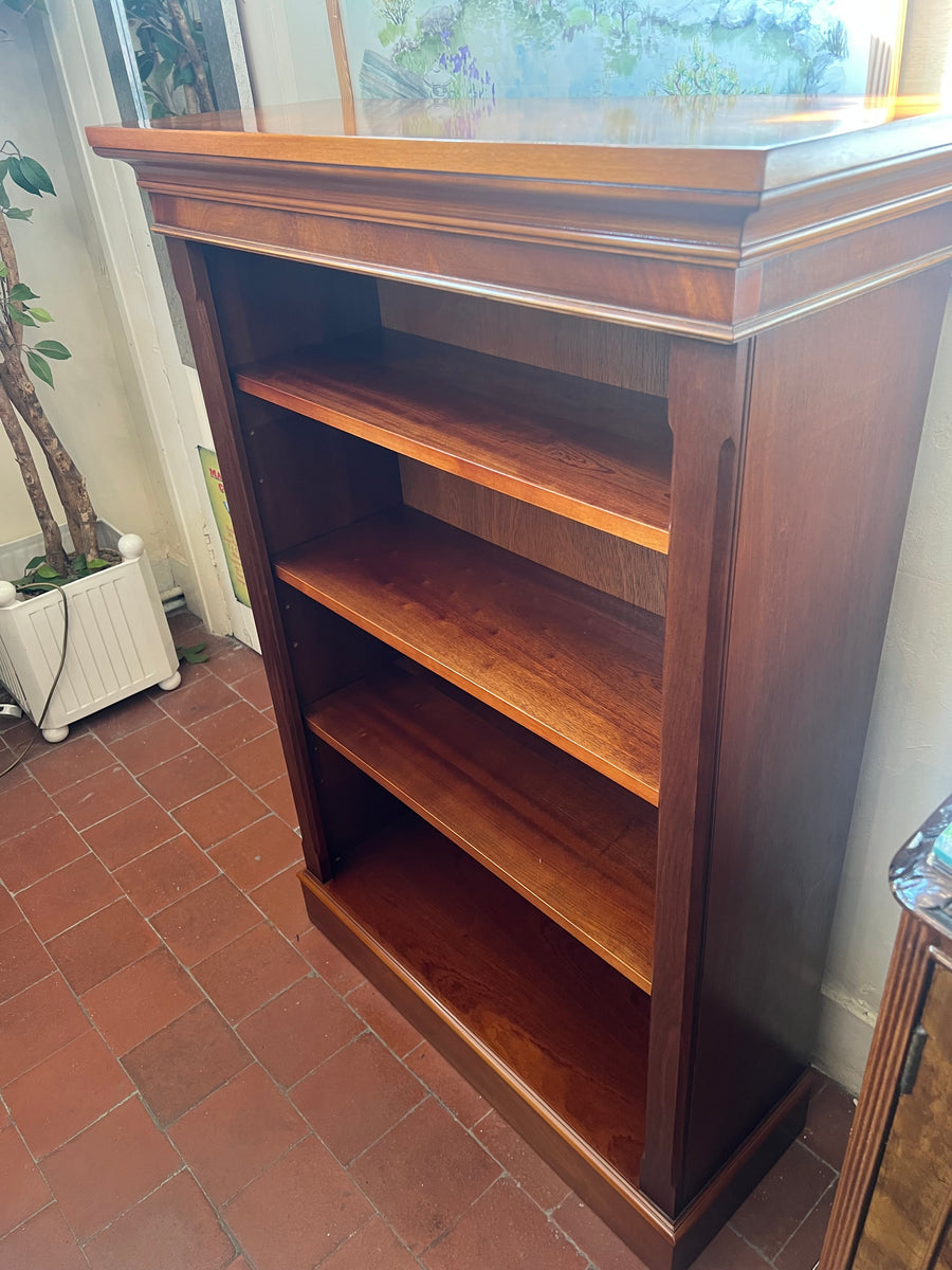 Vintage Mahogany Open Bookcase 4 Shelves (SKU131)